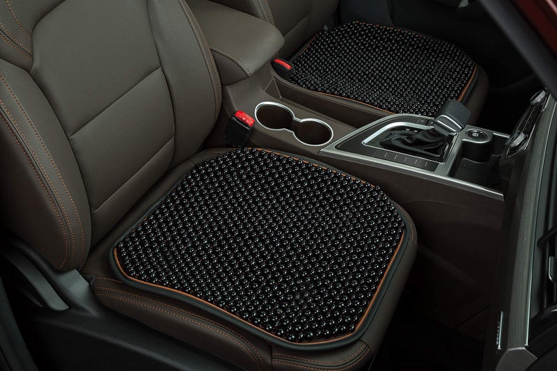 KENNISI Beaded Car Seat Cushion Massaging Durable Large Beaded seat Covers for Cars Chair Trucks for Autumn Summer 1-PC (1-Black-FD) - Image 5